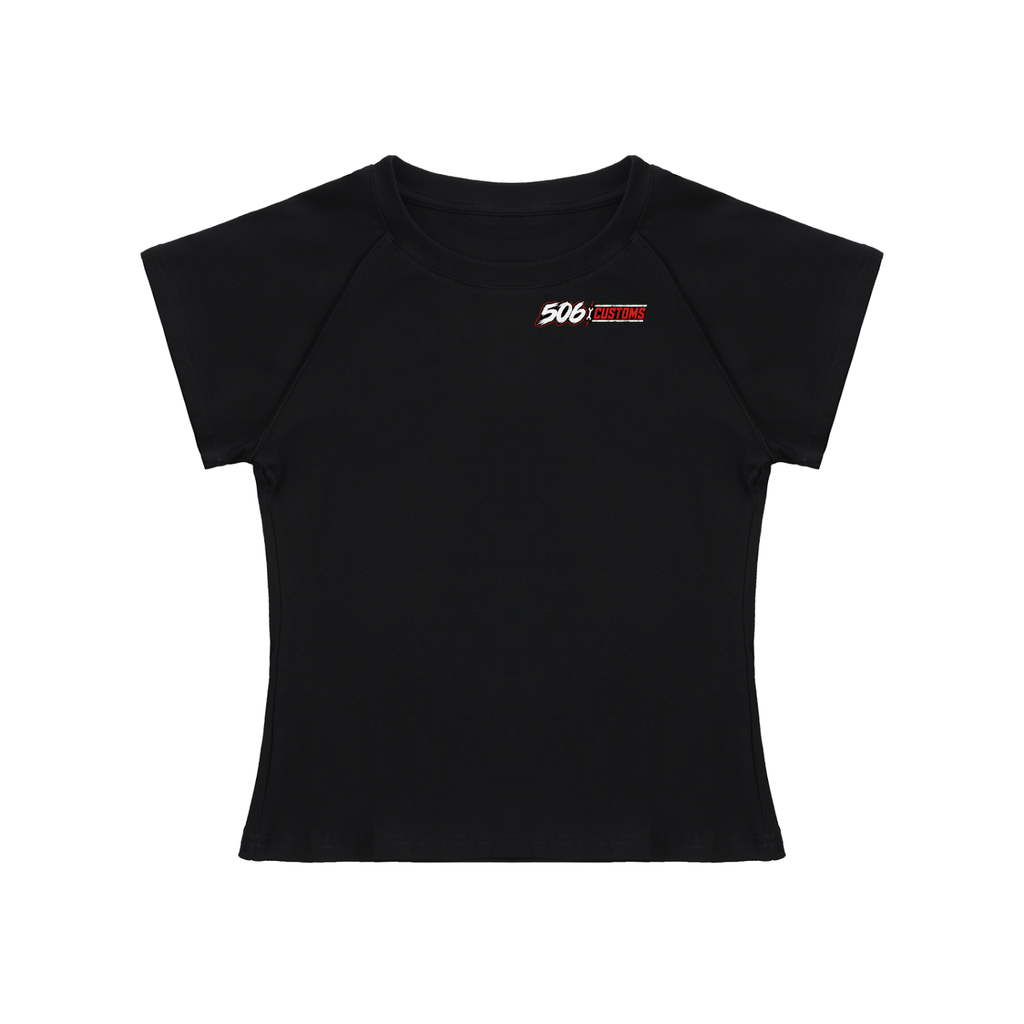 Solid Color Raglan Sleeve Crop Top
