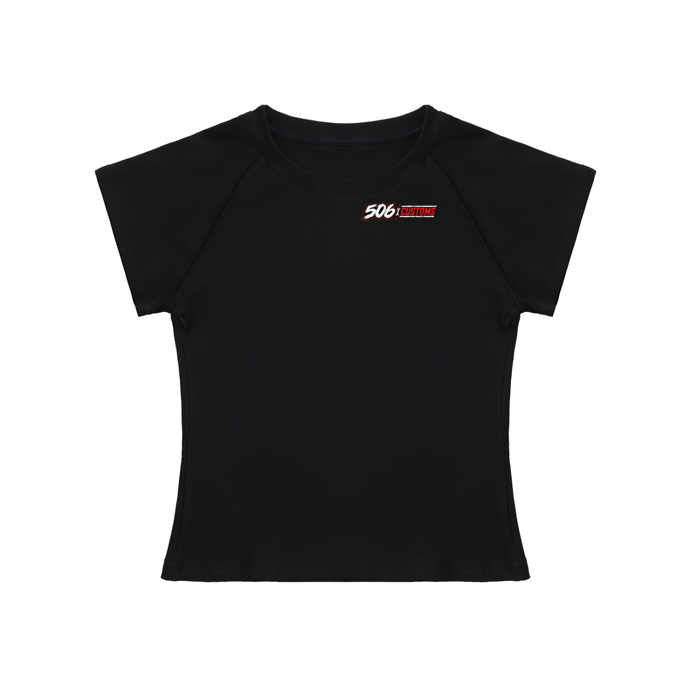 Solid Color Raglan Sleeve Crop Top